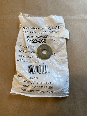 NEW NOS OEM ARCTIC CAT SNOWMOBILE WASHER 0123-260 ZR SNO PRO BEAR CAT T660