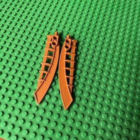 Lego Bionicle Part 44033 Weapon Air Katana Genuine Dark Orange x1 Lot Of 2