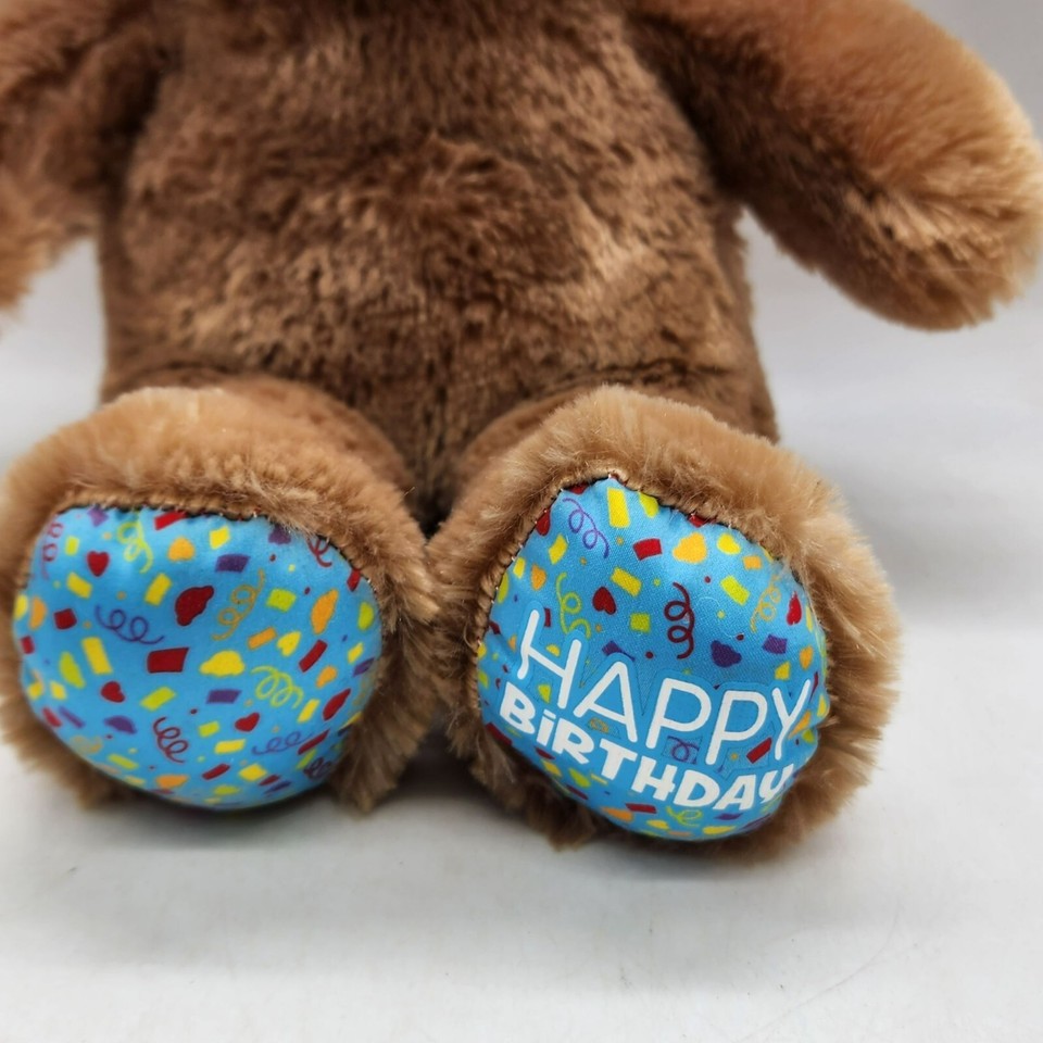 Build A Bear Happy Birthday Brown Bear Stuffed Animal Plush Toy 16" eBay
