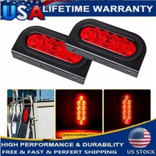 2x Trailer Oval Truck Stopturntail Brake Lights 6 W Mounting Bracket Red Red 2x Trailer Oval Truck Stopturntail Brake Lights 6 W Mounting Bracket Red Red