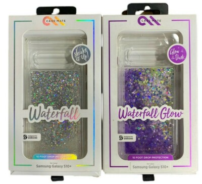 Case-Mate Waterfall Case for Samsung Galaxy S10+ Plus - Purple Glow Or Silver