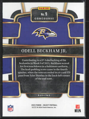 Odell Beckham Jr. 2023 Panini Select #9 Baltimore Ravens | eBay