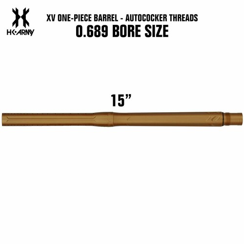 HK Army XV One-Piece Autococker Paintball Barrel - Dust Gold - .689 Bore Size - Bild 1 von 3