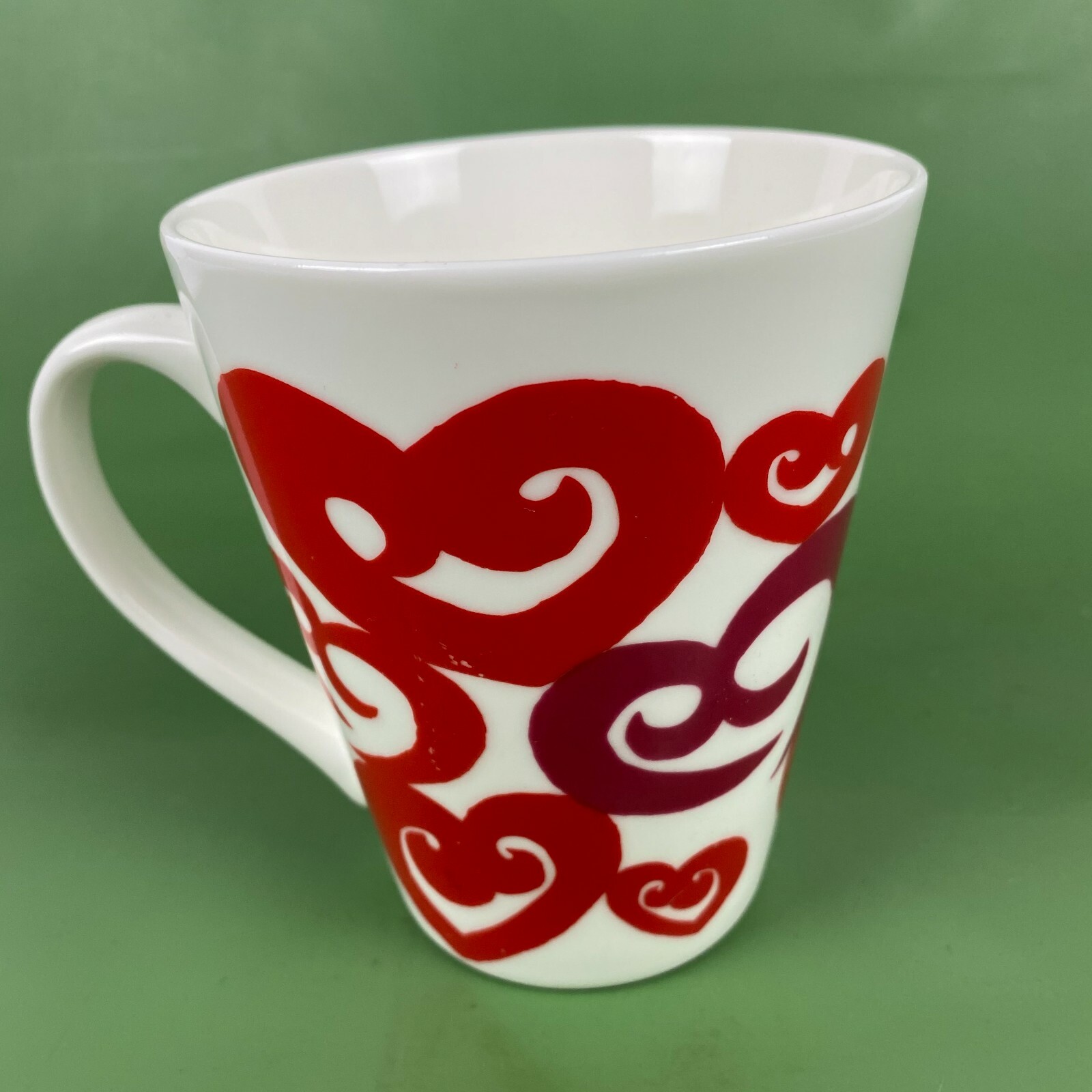 2016 Starbucks Red Swirl Hearts Coffee Tea Cup Mug 12oz eBay