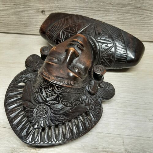 Vintage Woman Bali Head Bust Carved Carving Hard Wood Balinese Wooden - Picture 4 of 15