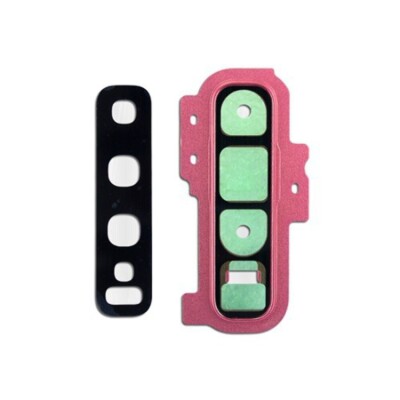 Rear Camera Lens w/Frame Replacement Part Compatible with Samsung S10 Plus PINK