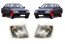 FOR FORD ESCORT/ORION 90-94 NEW FRONT BUMPER SIDE INDICATOR LAMP WHITE PAIR SET