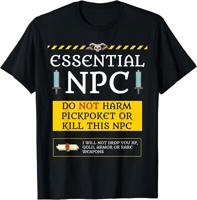 Funny Essential NPC Do Not Harm Humor Shirts Gift Unisex T-Shirt