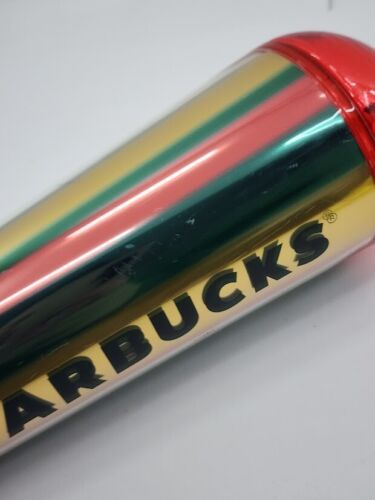 Starbucks 2024 Holiday Christmas Stripe Sparkle Dome Lid 24oz Cold Cup Tumbler - Picture 5 of 9