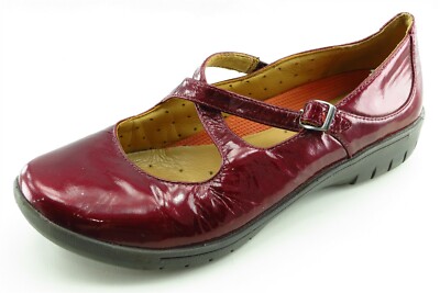 Clarks Size UK M Red Round Toe Mary Jane Patent Leather Women