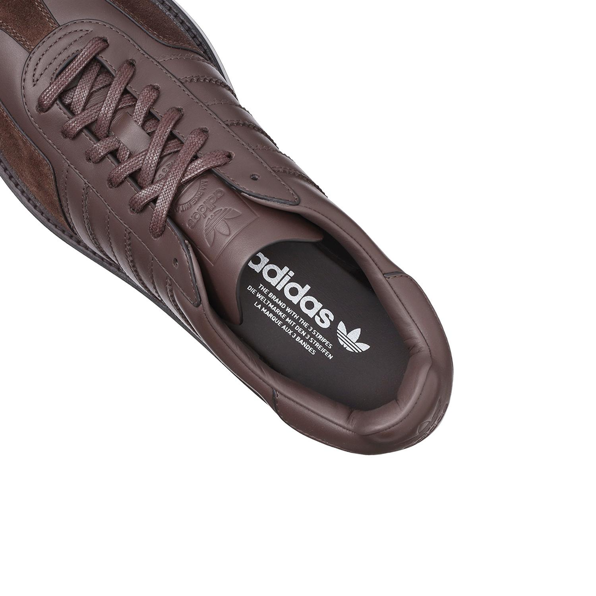 ADIDAS MADE IN ITALY MEN\'S 7 PREMIUM GAZELLE INDOOR BROWN LEATHER JI3938 Brown adidas Gazelle Indoor Made In Italy | Footpatrol main image 2