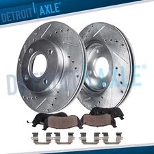 256mm Front Drilled Disc Brake Rotors Brake Pads for 2016-2021 Chevrolet Spark