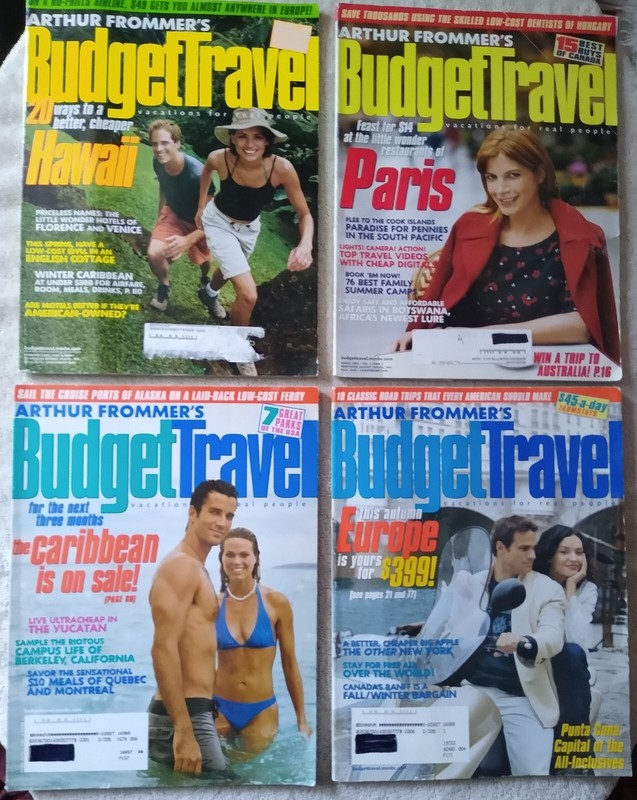 4 Arthur Frommer’s BUDGET TRAVEL 2003 USED HAWAII-PARIS-CARRIBEAN-EUROPE