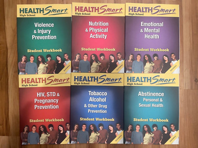 HEALTH Smart Lot of 6 student workbooks Teach High School Homeschool HealthSmart