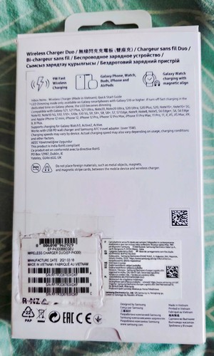 Samsung Wireless Charger Duo Chargeur Rapide Sans Fil 9W EP-P4300 - Photo 2/6