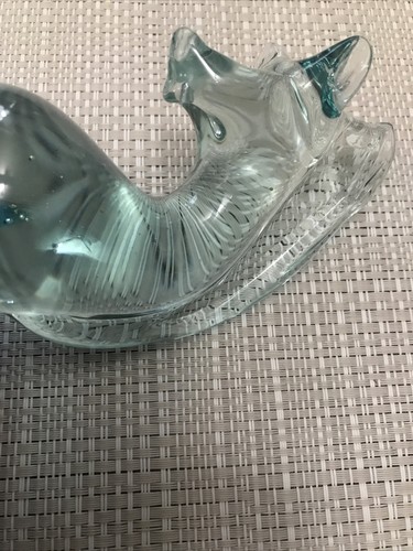 MALTESE Mdina GLASS Sea Horse Paperweight - Heavy 18cm Tall - Blue Yellow Clear - Picture 7 of 12