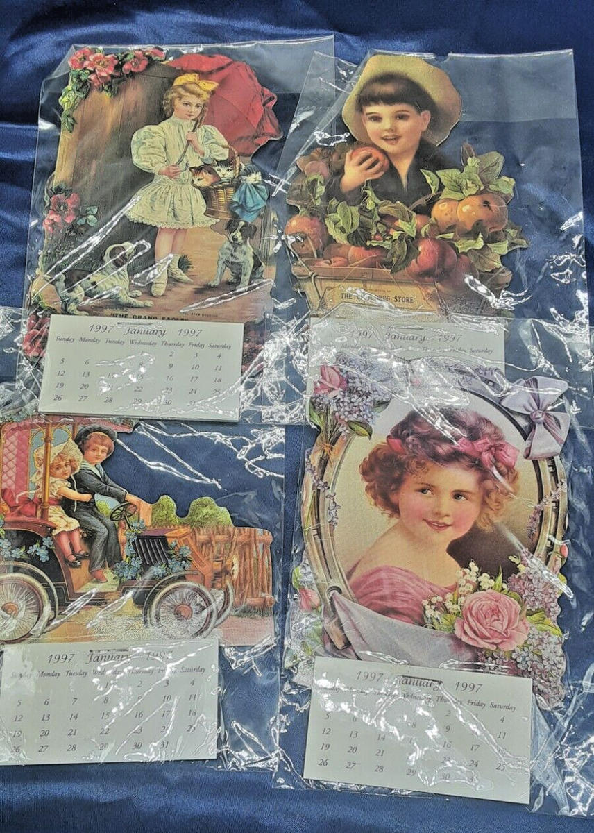 4) Gallery Graphics 1997 Calendar W/magnet Small Victorian Repro