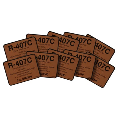 DIVERSITECH R-407C / R407C Label # 04407 , Pack of (10)