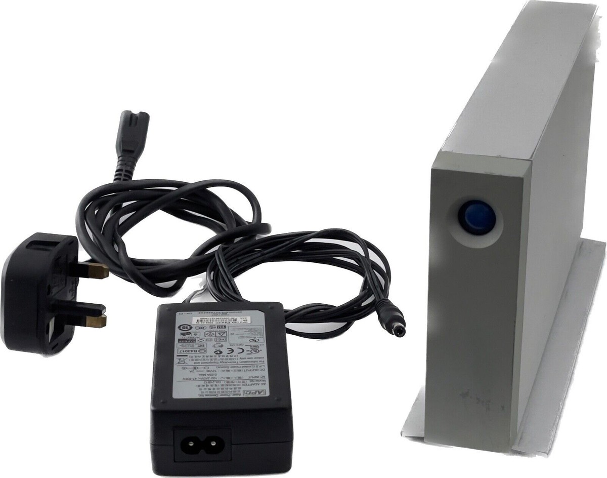LaCie d2 3TB Thunderbolt 2 External Hard Drive TB2 Cable + PSU 