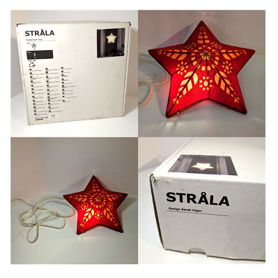 IKEA Strala Red Star Light with Cord and Bulb 2015, Hanging Art