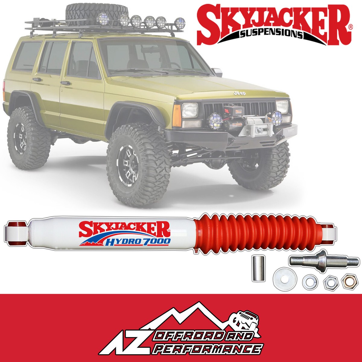 Skyjacker® Hydro 7000 Steering Stabilizer fits 84-01 Jeep Cherokee