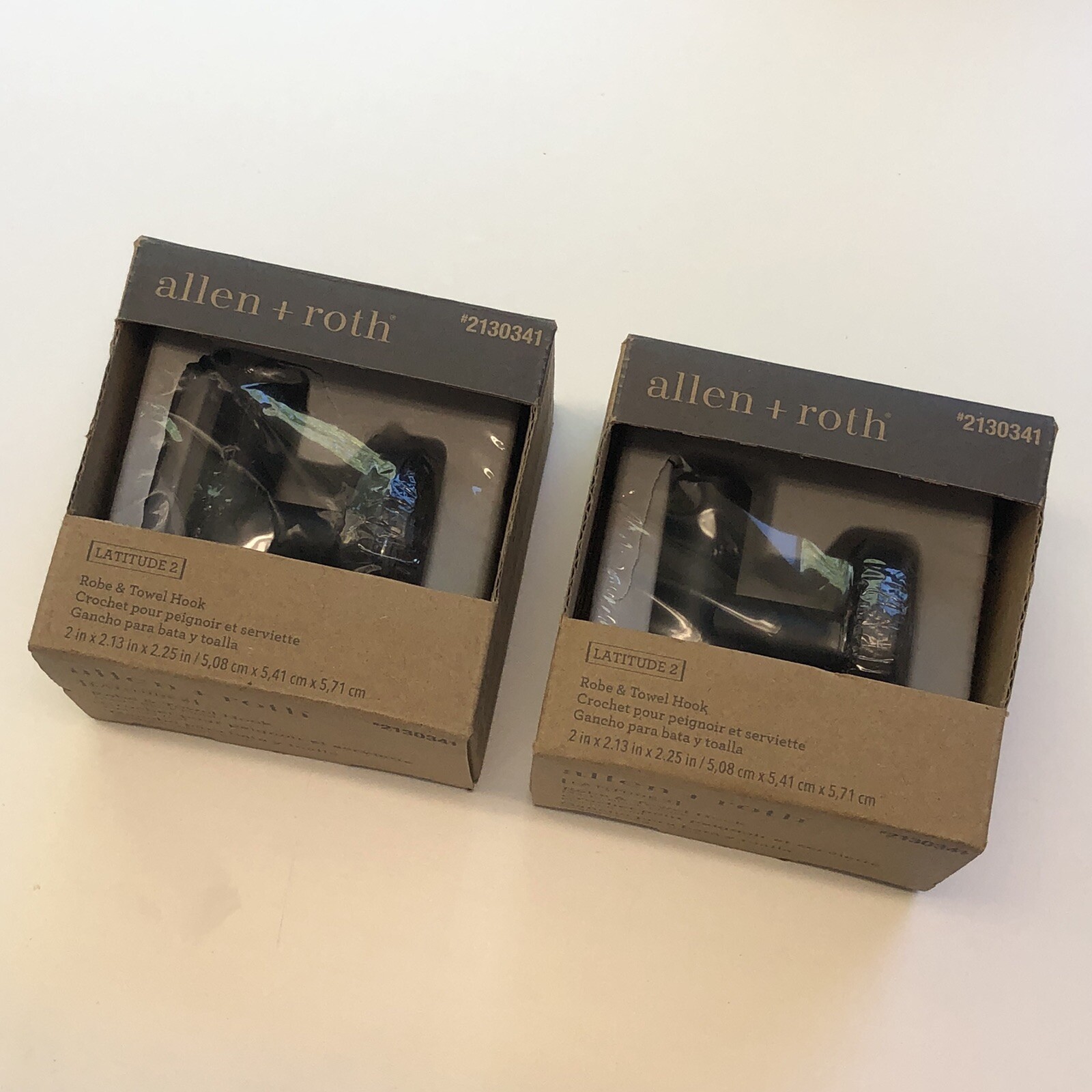 Hook Matte Black  Finish 2 Pcs Set