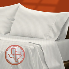 Luxurious 600 TC Striped Egyptian Cotton Twin XL Sheets - Ivory, Deep Pockets