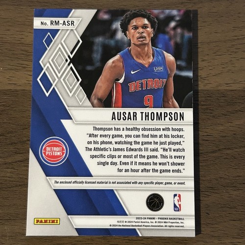 2023-24 Panini Phoenix Basketball Ausar Thompson RC Rookie Materials Patch - Bild 3 von 3