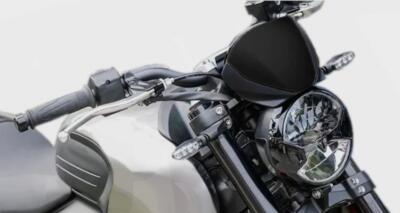 Windschutzscheibe Mit Platte Gemalt Schwarz Matt Triumph Trident 660 2021 2022