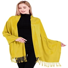 CJ Apparel Yellow Gold Solid Color Shawl Seconds Scarf Stole Wrap Pashmina *NEW*