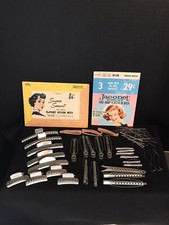 VINTAGE PERM RODS, HAIR CLIPS HAIR NETS