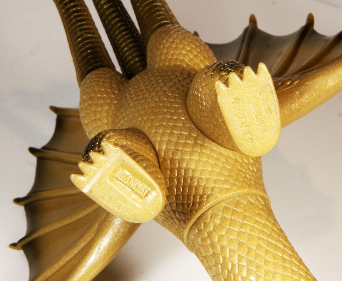 1984 BANDAI SHOWA GOLD KING GHIDORAH SOFUBI GODZILLA VINTAGE 9