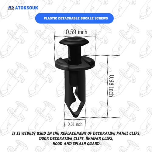 40pcs For Dodge Body Bolts U-nut Clips M6 Engine Under Cover Splash Shield Guard - Foto 9 di 12