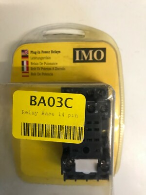 IMO BA03C 14-POLIGER RELAISSOCKEL 7 AMP 250 VOLT HUTSCHIENENMONTAGE NUR SOCKEL