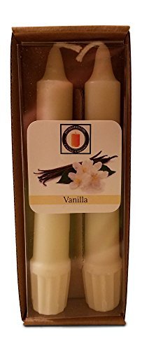 100 Percent  Pure Beeswax 6" Vanilla Taper Candle Pair 