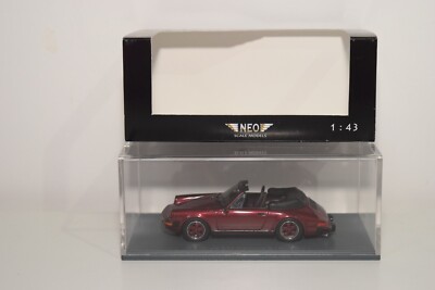 Miniature NEO 1/43 Porsche 911 Corsa Cabrio USA Maroon - Rare MIB