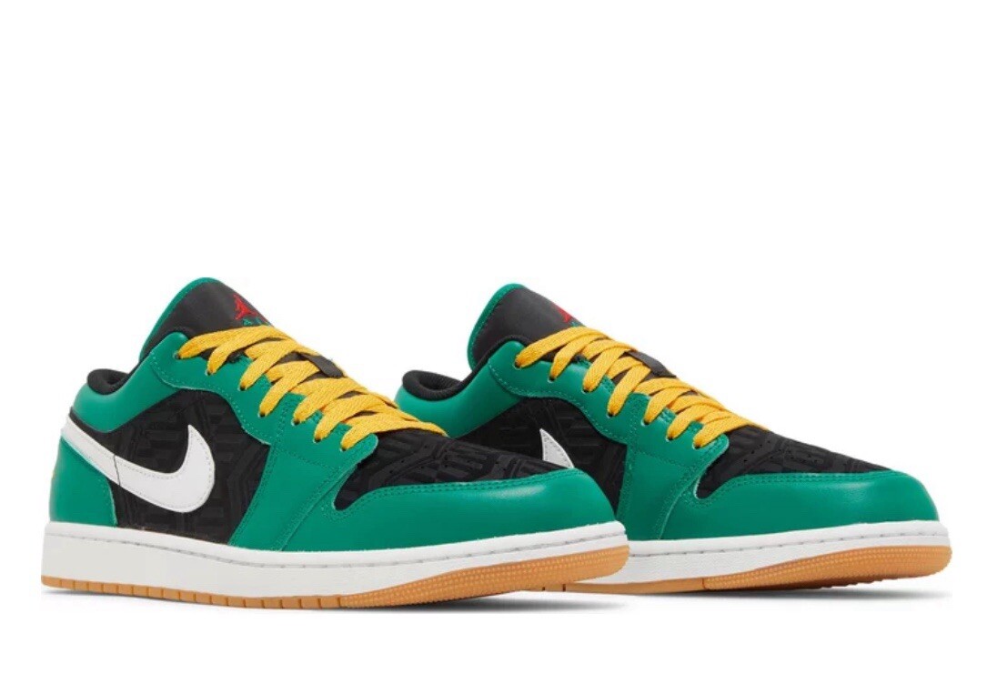 Air Jordan Low SE Men Trainers Malachite/ Fire Red-Black-Taxi