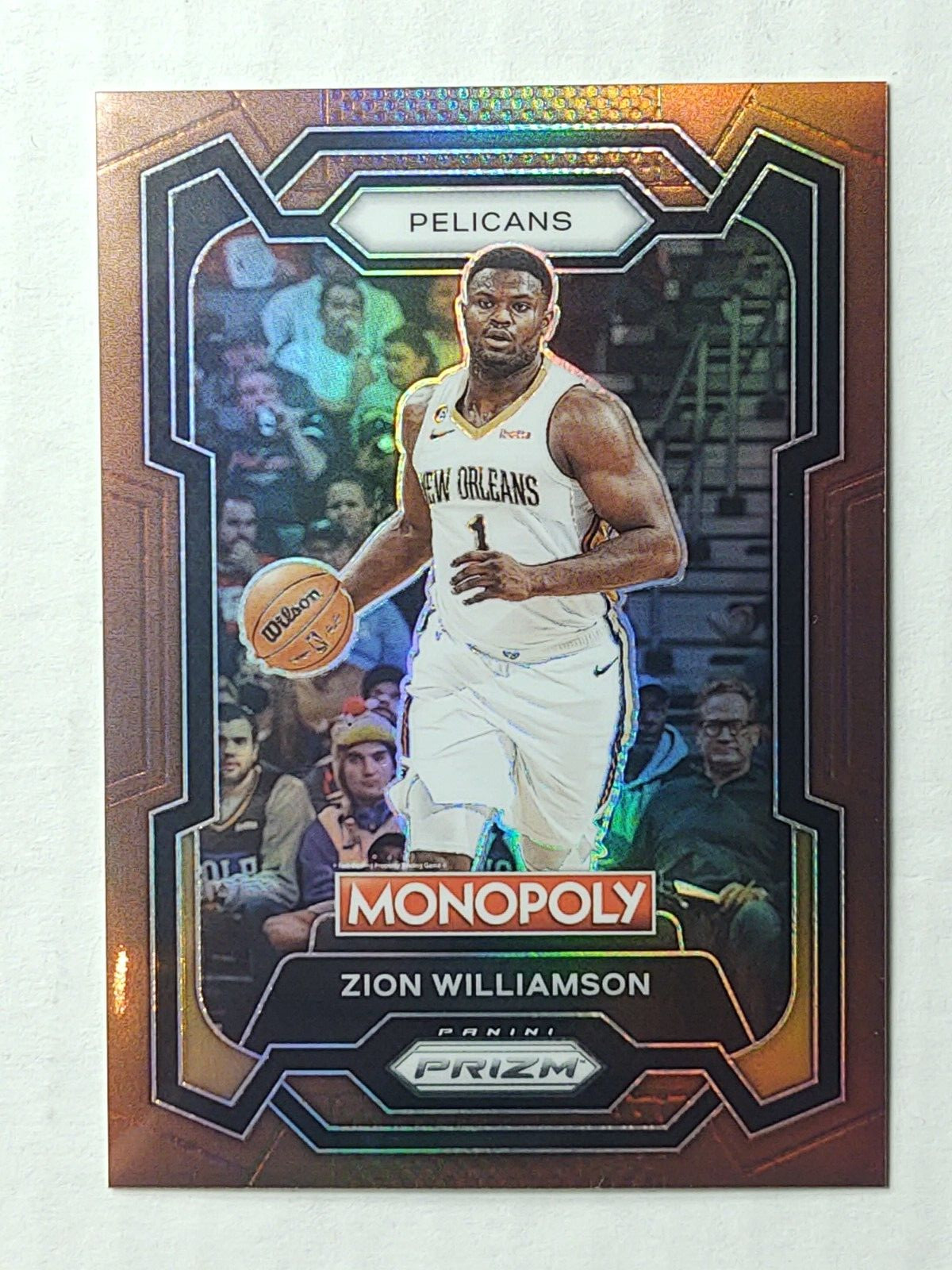 2023-24 PANINI PRIZM MONOPOLY BROWN ZION WILLIAMSON 99/249 BASKETBALL CARD #55