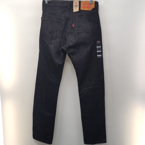 Levi's 501 Original Button Fly schwarz Denim Jeans Herren Größe 31 x 34 NEU - Bild 3 von 5