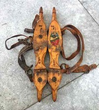 Classic BATAVUS Dutch wooden ice skates late 1800s LIMITED EDITION