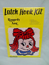 Raggedy Ann Latch Hook Kit, R-535, Sew Simple, Sykes, 12" by 12" finished size