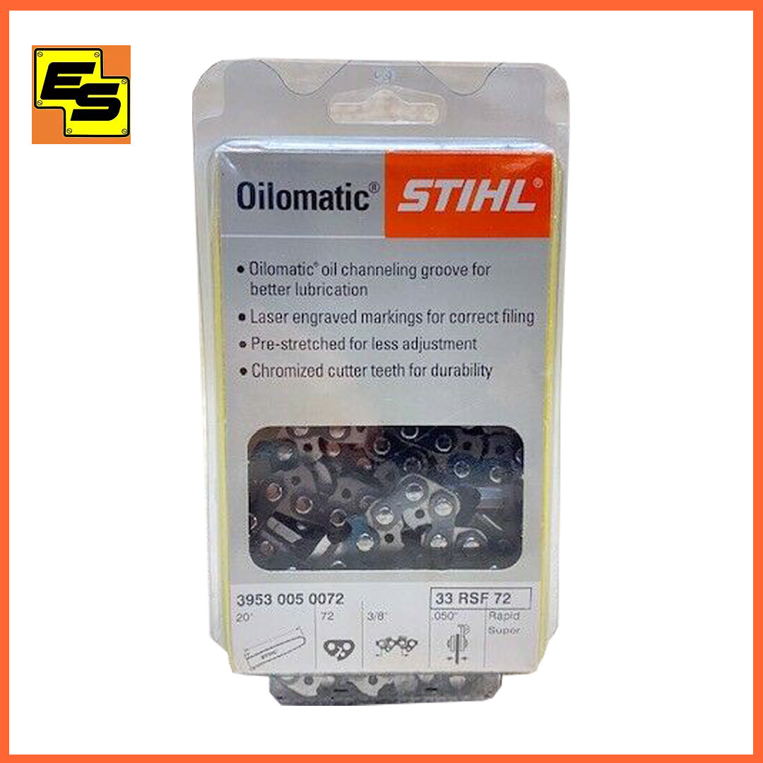 Catena Passo 520 Lama Catena Motosega 20" Completa - Passo 3/8", Calibro 0.050", 72 Drive Link, Per STIHL Barra Per Catena Motosega