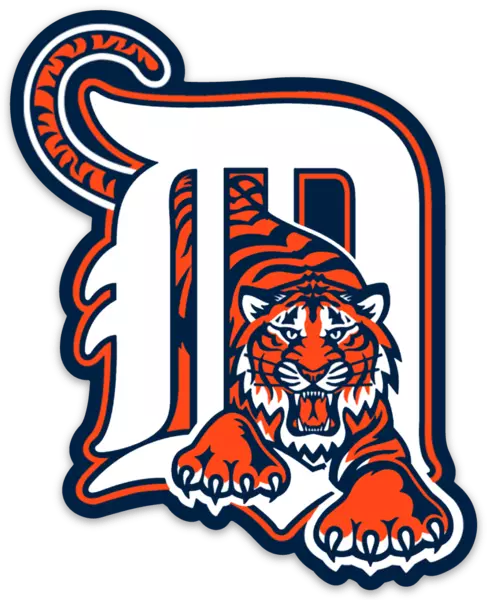 Detroit Tigers Tiger Mascot w/ Letter D Logo Type MLB Baseball Die