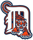 Detroit Tigers Tiger Mascot w/ Letter D Logo Type Mlb Baseball Die-Cut Magnet