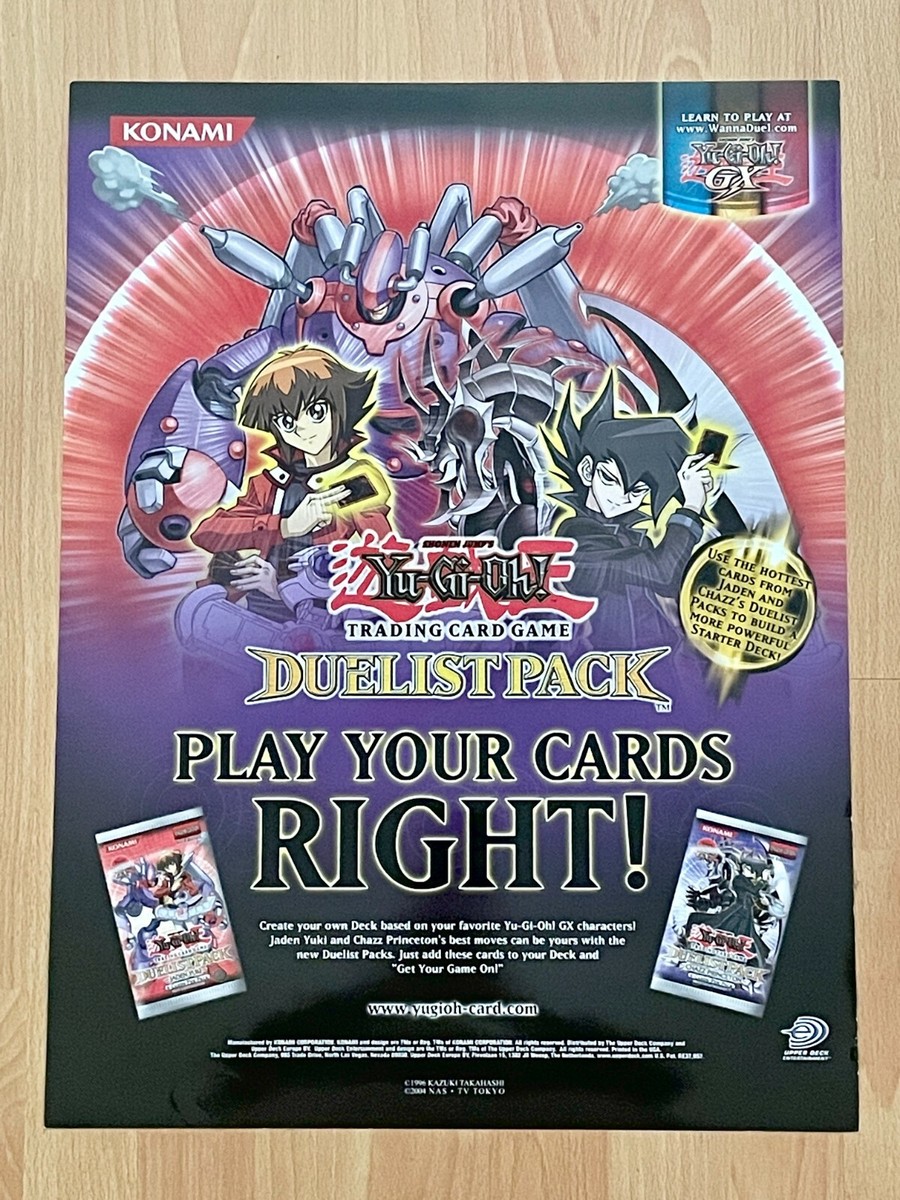 Yu-Gi-Oh Konami Duelist Pack GX 2Sided Poster Jaden & Chazz NEW