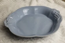 Vintage GRESTEL of Portugal Stoneware 10” Pie Plate Fruit Trim Glazed EUC