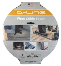 D-Line Floor Cable Cover 6ft Gray Cord Protector PVC 2.375"x0.5" US/CC-4 NEW