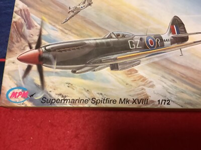Rare Estate find Vintage model kit MPM SUBMARINE SPITFIRE MK XVlll airplane