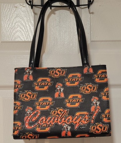 OKLAHOMA STATE OSU COWBOYS TOTE STYLE PURSE HAND BAG RHINESTONES