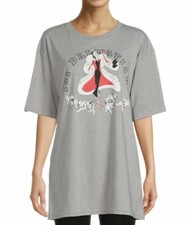 Disney NEW♈Junior's Printed SS T shirt size S~grey/red/black 101 Dalmations